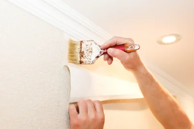 Pose de papier peint à Eecke — revêtements muraux et toiles de verre